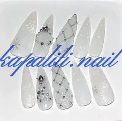 ギャルネイルチップ・クリスマスネイル・クリスマス・キルティング・サイズ変更可