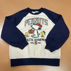 PEANUTS スヌーピー トレーナー 6-8Y ネイビー