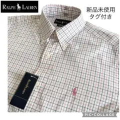 【新品】ラルフローレン チェック柄 長袖シャツ ポニー刺繍 ボタンダウン