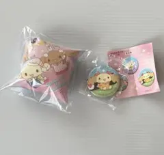 シナモロール　くら寿司　クッションチャーム➂　　缶バッジ シフォン