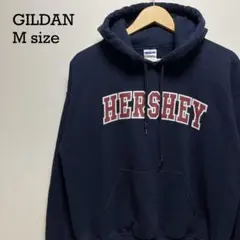 00s GILDAN HERSHEY プルオーバー パーカー M ネイビー 古着