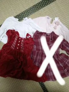 80 長袖、ワンピース　3着セット