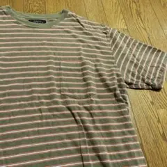 【美品】ビームスプラスbeams+ポケット付きボーダーTシャツL