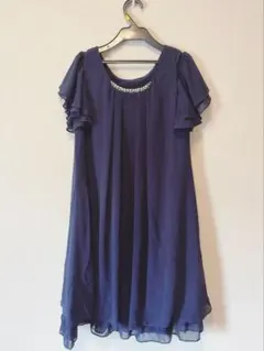 LAISSE PASSE パーティドレス ネイビー