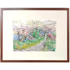 ☆ 境　肇 ☆「北大農学部　農場」水彩画　大衣　新品額！ ☆ 境 肇 ☆「北大ポプラ並木」水彩画 大衣サイズ 新品額！ - メルカリ