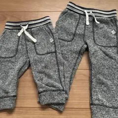 【baby GAP】グレー スウェットパンツ 2枚組 80 95