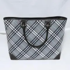 BURBERRY BLUE LABEL トートバッグ チェック グレー ブラック
