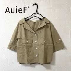 AuieF’　アウィーエフ　セーラー襟ブラウス　ベージュブラウス　Mサイズのサムネイル