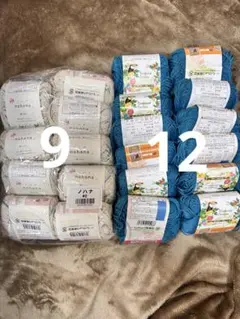 セリア　nohana トロピカルコットン　ブルー系