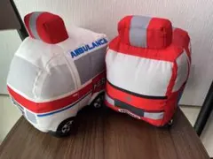 トミカ　救急車　消防車ぬいぐるみ 2個セット
