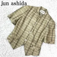 jun ashida ジュンアシダ 半袖ジャケット ベージュ 9 B552のサムネイル