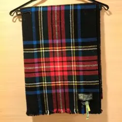 ジョンストンズ　ユナイテッド アローズ別注 カシミヤ混　大判ストール　赤チェック