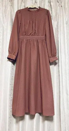 七分袖ワンピース ロングワンピース