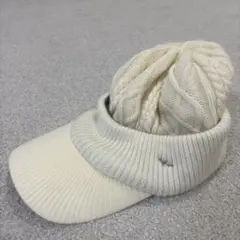 アダバット adabat ニット帽 ゴルフウェア　ホワイト　アイボリー