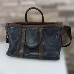 32161】COACH コーチ トートバック ブルー メンズ 大容量バッグ - メルカリ