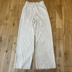 【ユニクロ】ウォッシャブルリブニットパンツL