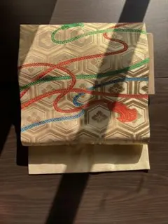 金色 名古屋帯 幾何学模様