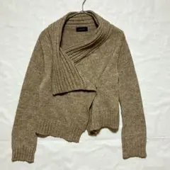 ○pas de calais カシュクール ドレープ ニットトップス 茶色 Mのサムネイル