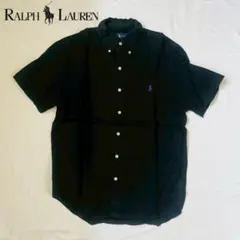 Ralph Lauren ラルフローレン リネン 麻 半袖シャツ ブラック