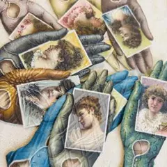 エンボスペーパー　ビンテージ　ジャンクジャーナル　コラージュ　素材