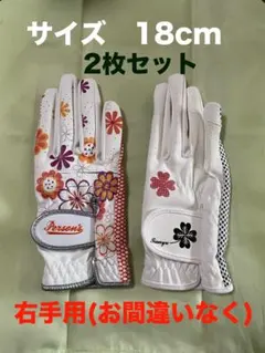 ゴルフグローブ 右手用 18cm 2枚セット　レフティーの方如何ですか？