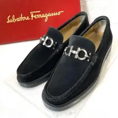 ✨極美品✨　フェラガモ スエード　ローファー　黒　24.5