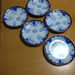 深川製磁 皿 5枚セット 牡丹柄 金彩