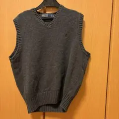 Polo by Ralph Lauren ダークグレー Vネックベスト M