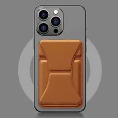 MagSafe 対応　スマホカードケース　ブラウン