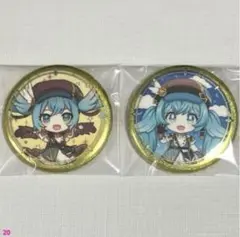 プロセカ ねんどろいど 100番記念展示会 グリッター 缶バッジ 2種 初音ミク