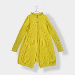 TRICOT CHIC アンゴラブレンド ロングカーディガン マスタード