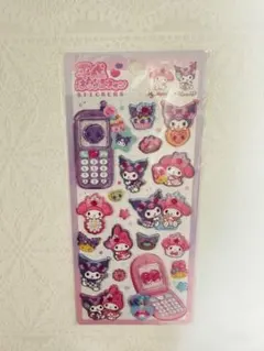 [正規品]クロミ&マイメロサンリオ平成はっぴーフォンステッカー