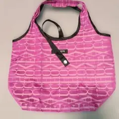 FAUCHON エコバッグ パーピルピンク ロゴ柄
