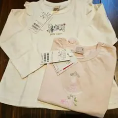 petit main バレリーナ&音符　シャツ 2枚セット 100cm♡新品
