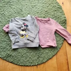 ミニーマウス トレーナーとピンクトップス セット