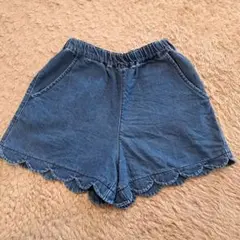 branshes デニム スカラップハーフパンツ 140