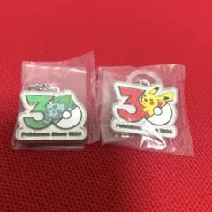 ポケモン30周年メタルチャームマスコット ピカチュウ　フシギダネ