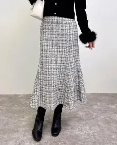 INGNI(イング) バックレースアップツイードマーメイドスカート