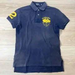 ポロバイラルフローレン　半袖　ポロシャツ　刺繍　サイズS  カラー　ネイビー
