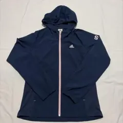 adidas フード付きネイビーアウター OTサイズ