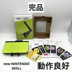 【完品】 Newニンテンドー3DS LLライム/ブラック 本体 動作良好