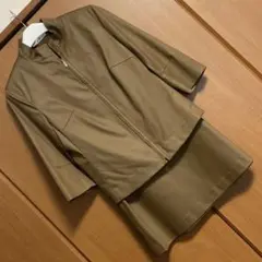 組曲★ブラウン スカートスーツ七分袖