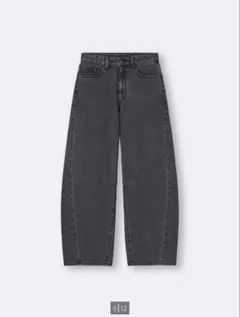 GU バレルレッグジーンズ　ダークグレー