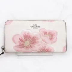 【美品 日本限定】COACH 長財布 桜 サクラコレクション ラウンドファスナー