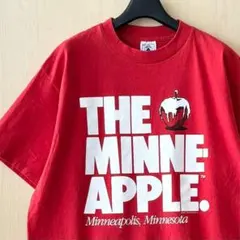 90s USA製古着　ヴィンテージ　Tシャツ　ミネアポリス　アップル　スーベニア