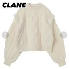 CLANE ニット TUCK SHOULDER CABLE KNIT
