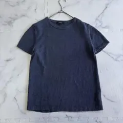 ✨美品✨Theory セオリー現行 半袖カットソー薄紺　麻100% S tk70のサムネイル