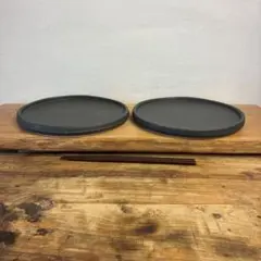 新品　陶器　陶芸作家　プレート皿2枚　755