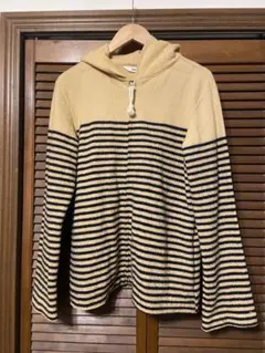 45rpmフード付きストライプパーカー