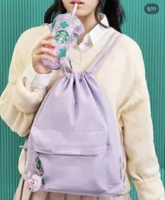【韓国限定】 STARBUCKS スタバ ナップサック リュック スターバックス